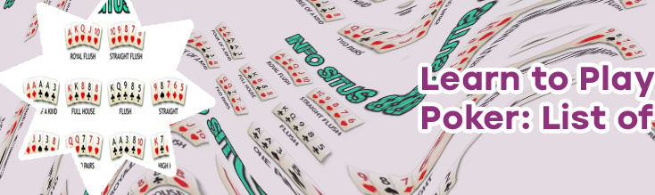 10 types of poker hands
