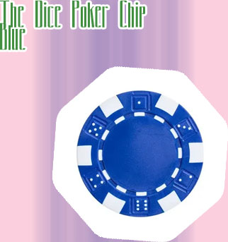 Blue poker chip