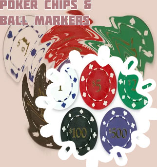 Golf course poker chips